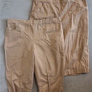 Just My Size Women's Bermuda Shorts Khaki Tan 2 Pairs